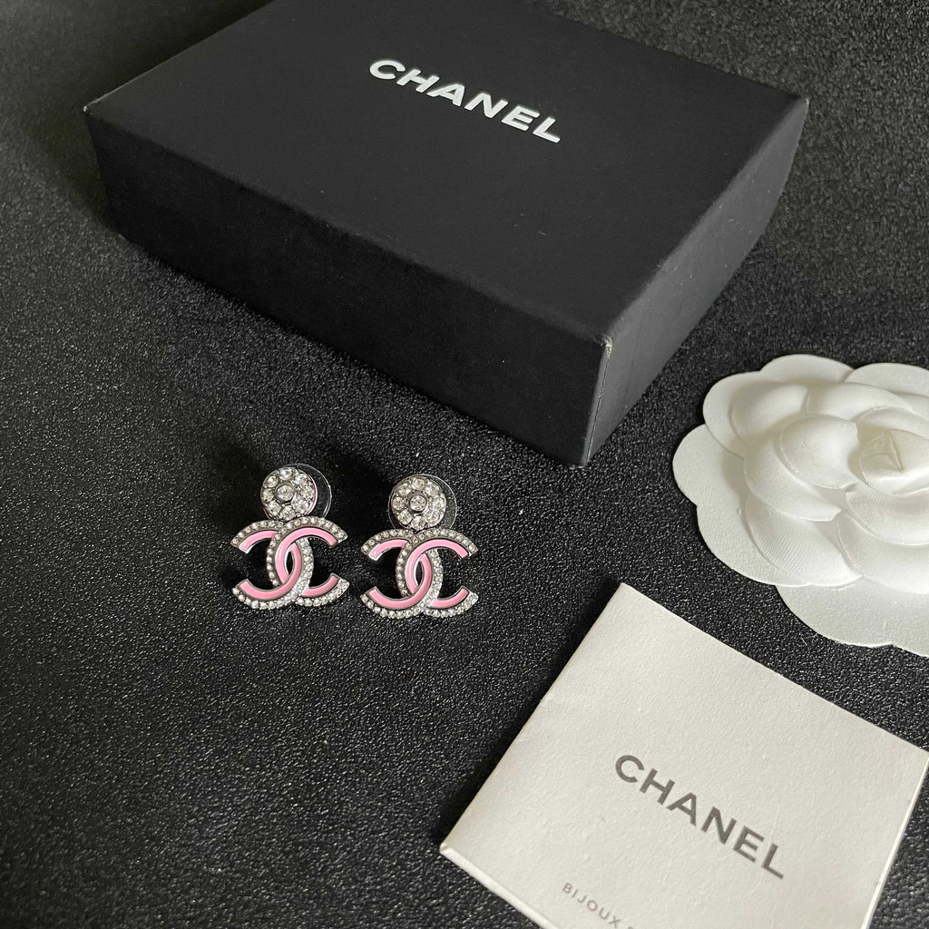 Chanel Interlocking C Crystal Accent Earrings - album image 5