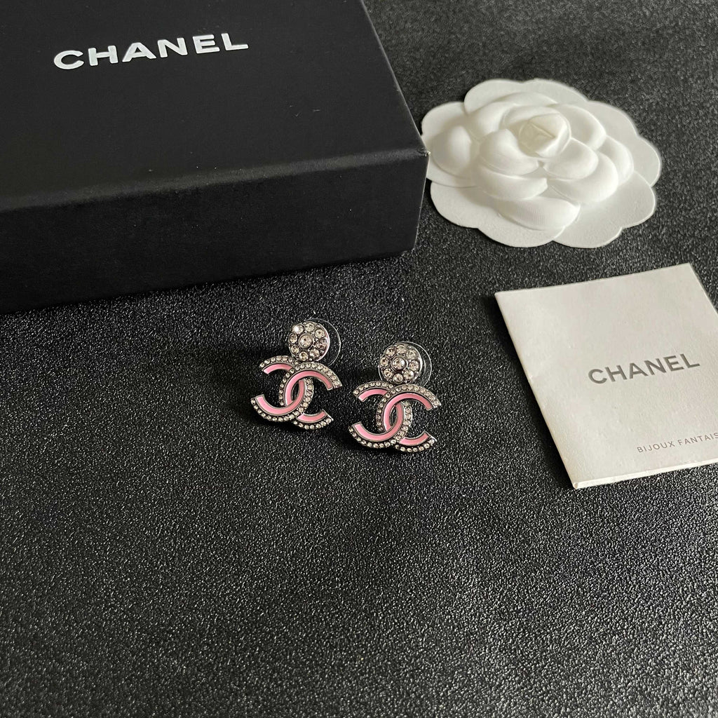 Chanel Interlocking C Crystal Accent Earrings - album image 6
