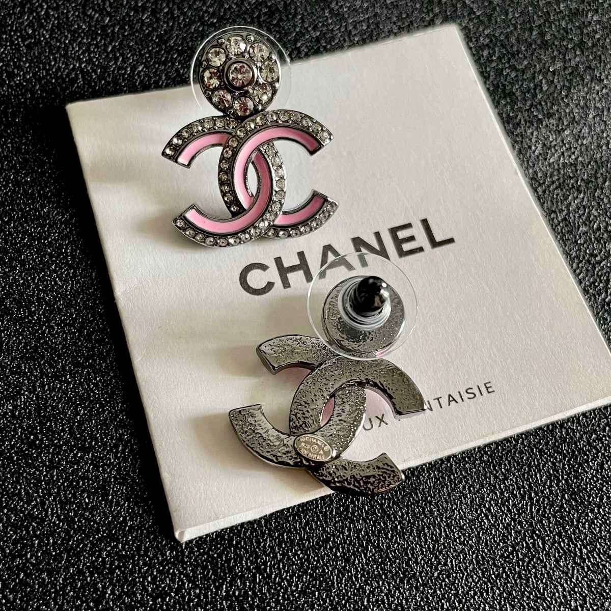 Chanel Interlocking C Crystal Accent Earrings - album image 7