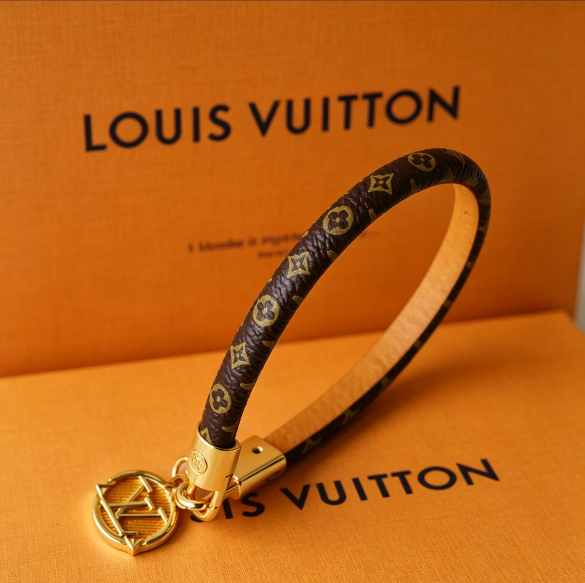 Louis Vuitton Circle Monogram Lock Leather Bracelet - album image 3
