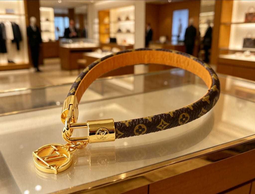 Louis Vuitton Circle Monogram Lock Leather Bracelet - album image 2
