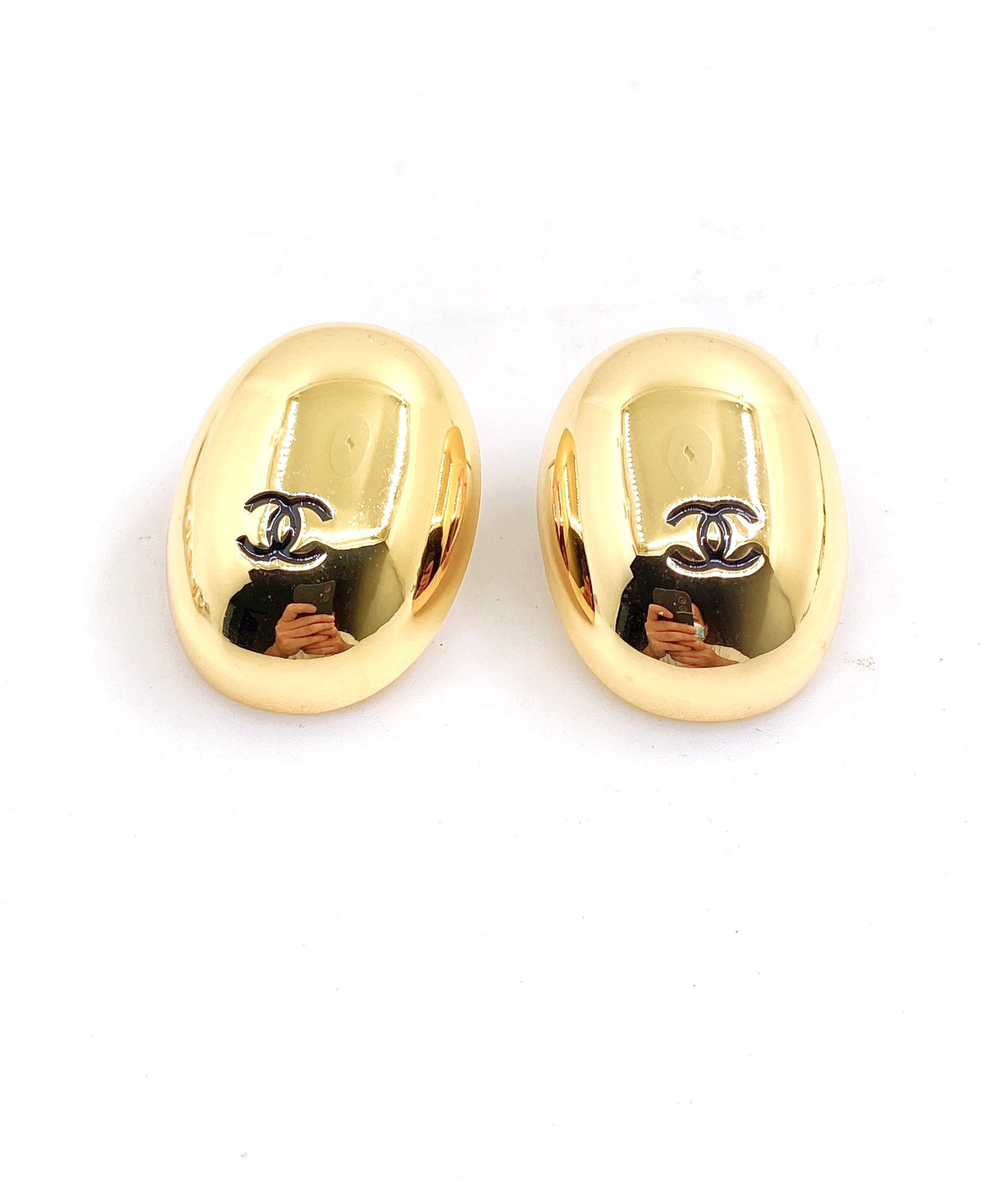 Chanel Gold-Tone Stud Earrings - album image 4