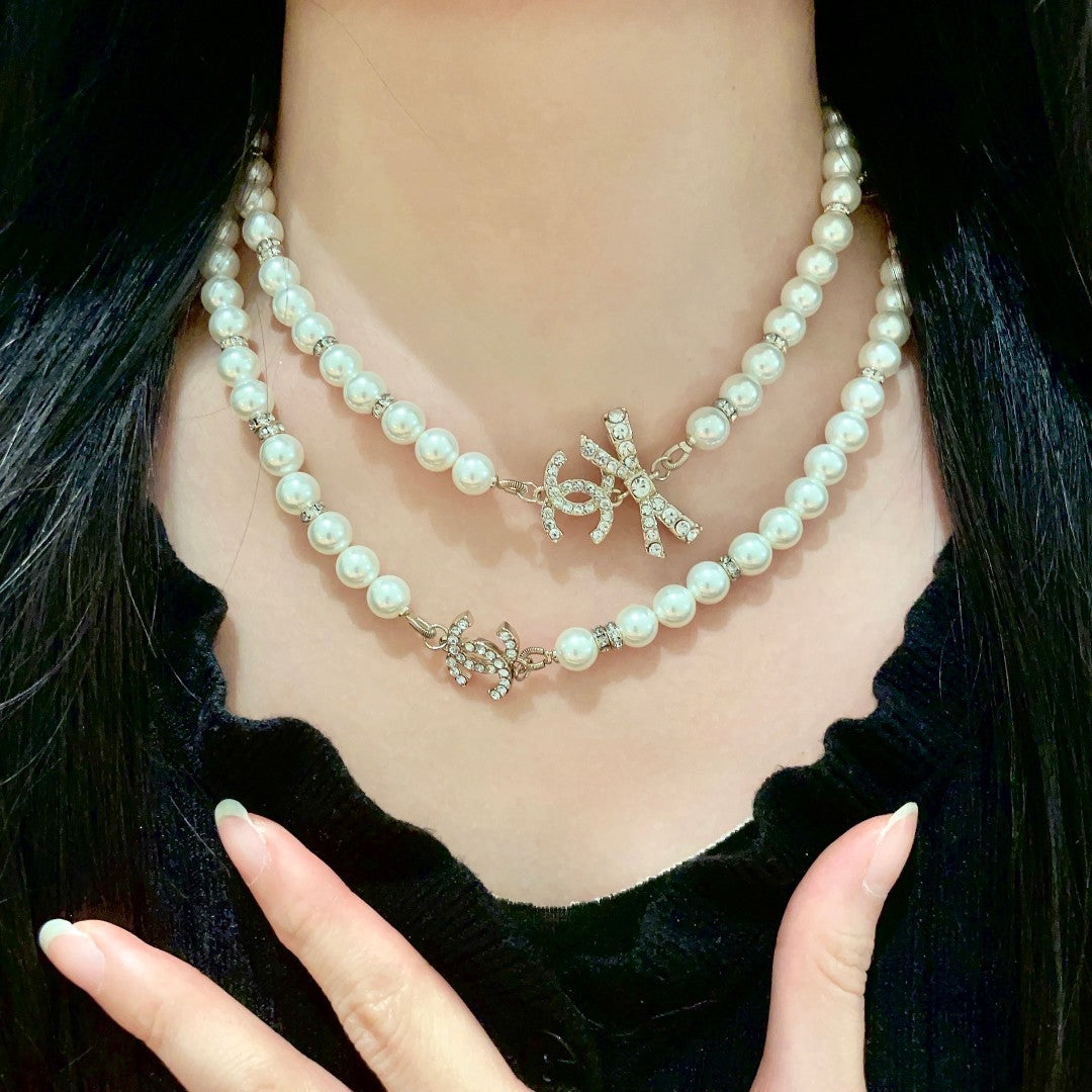 Chanel Pearl Letter Chain Necklace - album image 2
