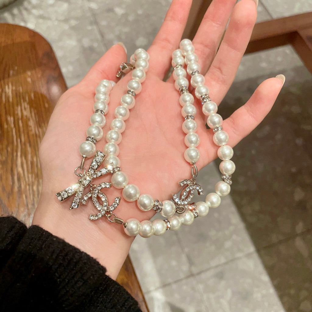 Chanel Pearl Letter Chain Necklace - album image 4