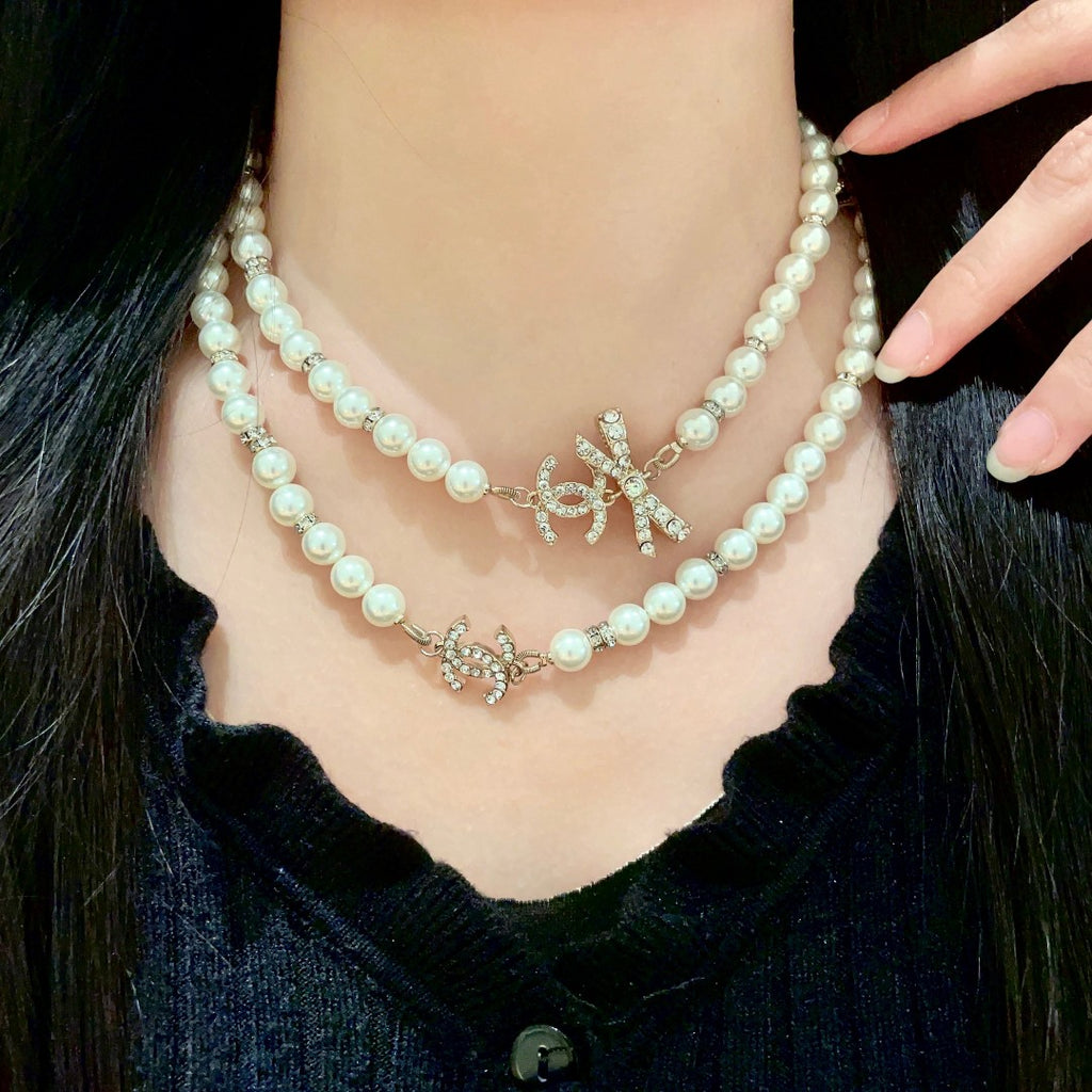 Chanel Pearl Letter Chain Necklace - album image 3