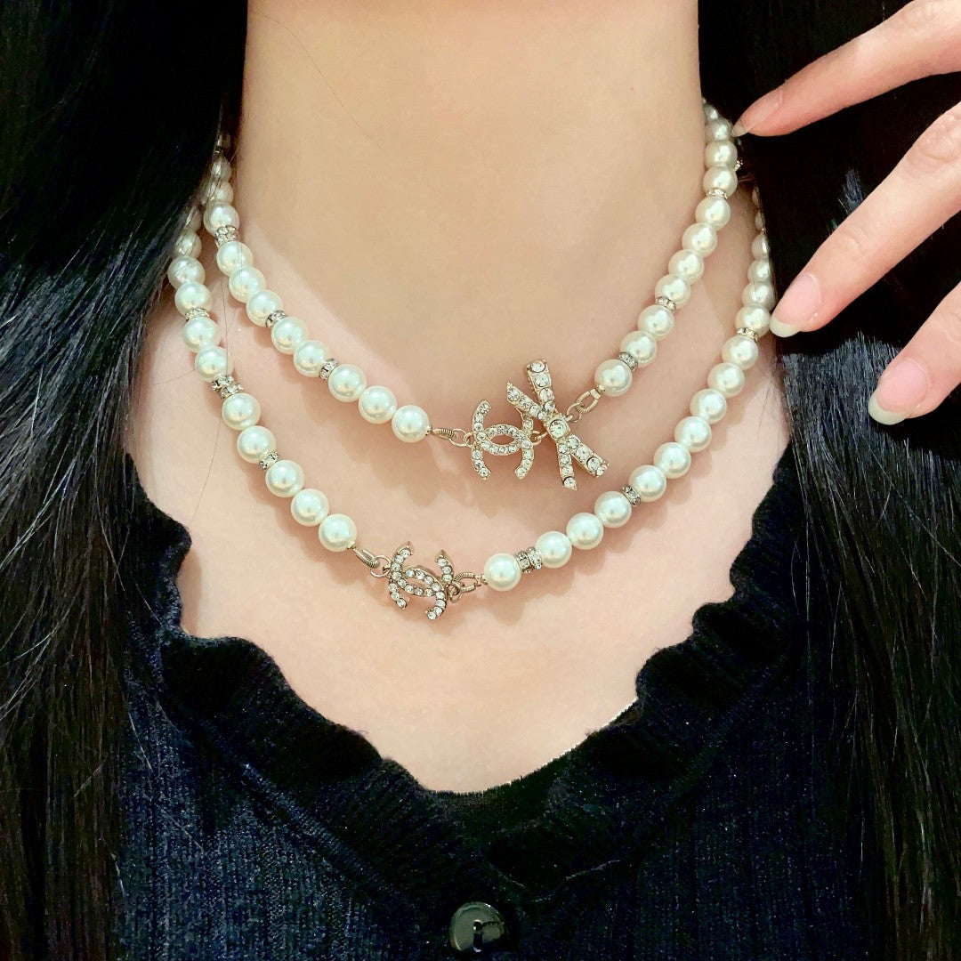 Chanel Pearl Letter Chain Necklace - album image 3