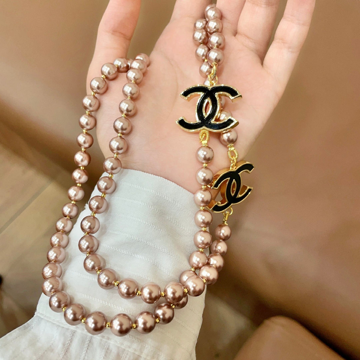 Chanel Gold-Tone Multi-Strand CC Necklace - album image 4