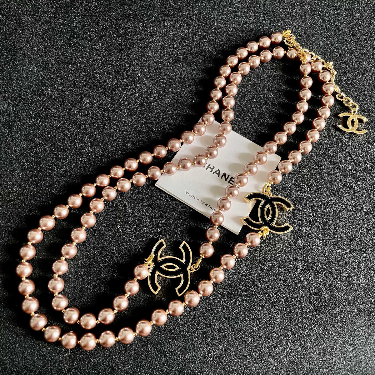 Chanel Gold-Tone Multi-Strand CC Necklace - album image 9