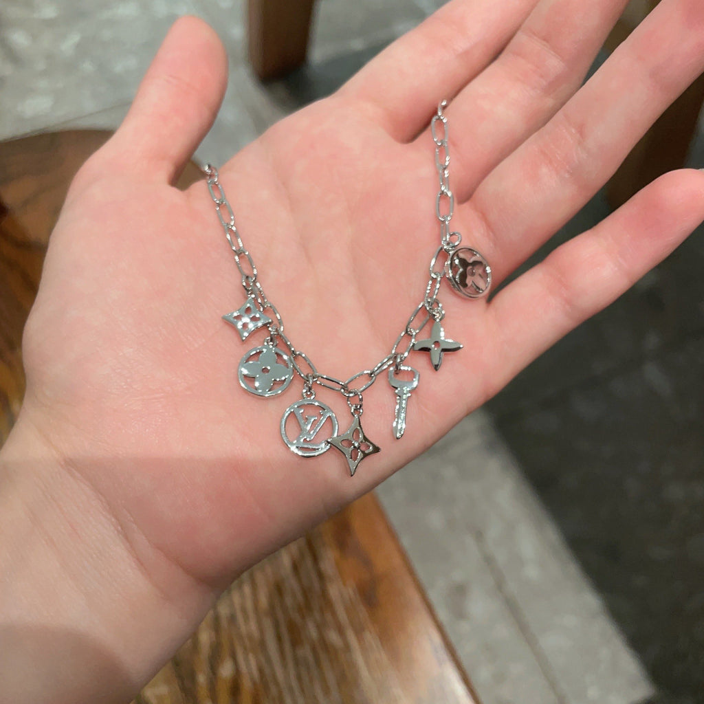 Louis Vuitton Silver-Tone Multi-Charm Necklace - album image 4