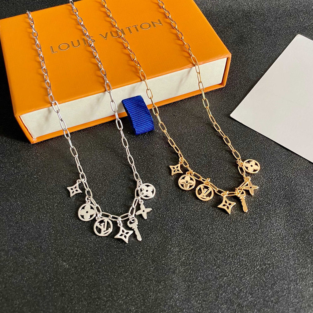 Louis Vuitton Silver-Tone Multi-Charm Necklace - album image 5