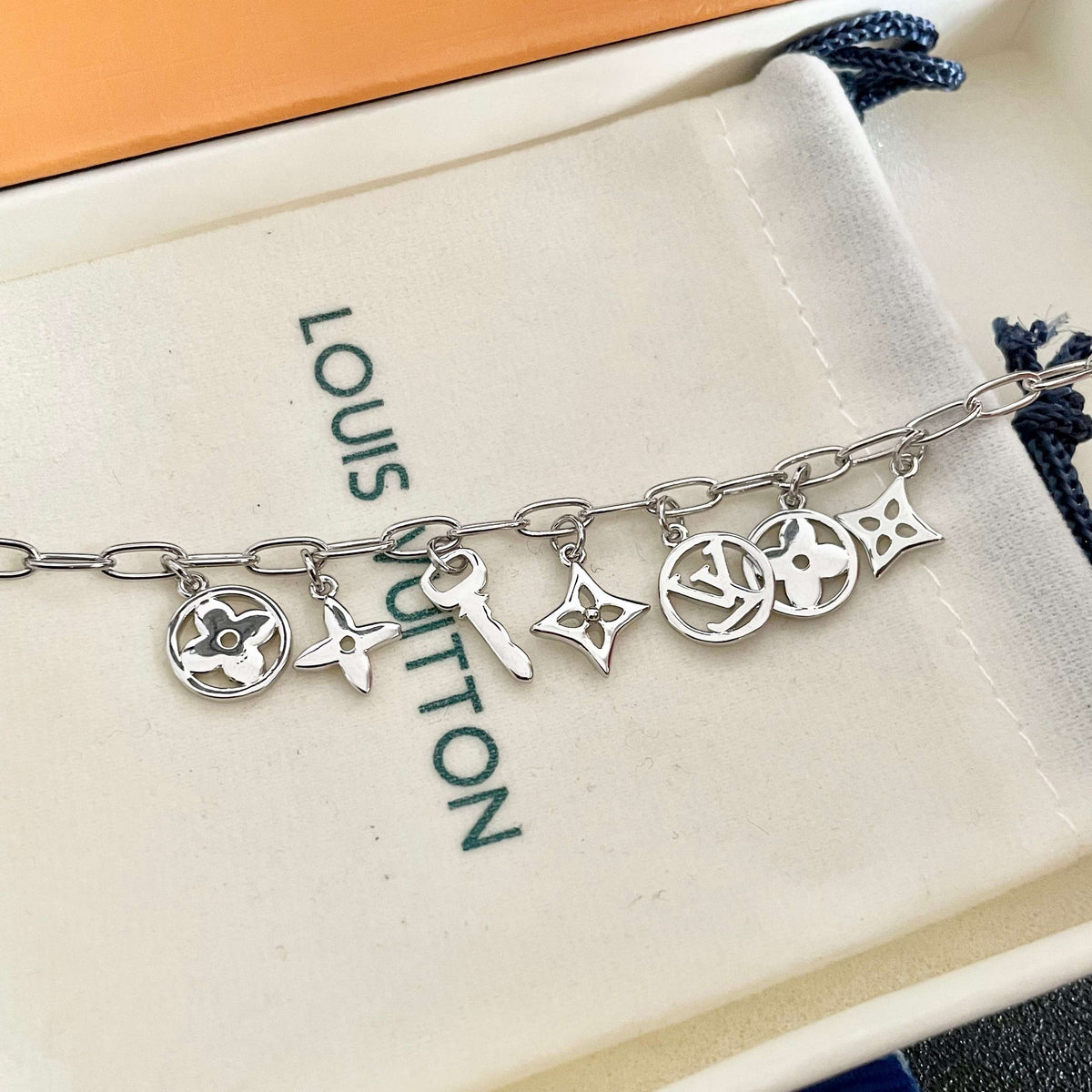 Louis Vuitton Silver-Tone Multi-Charm Necklace - album image 8