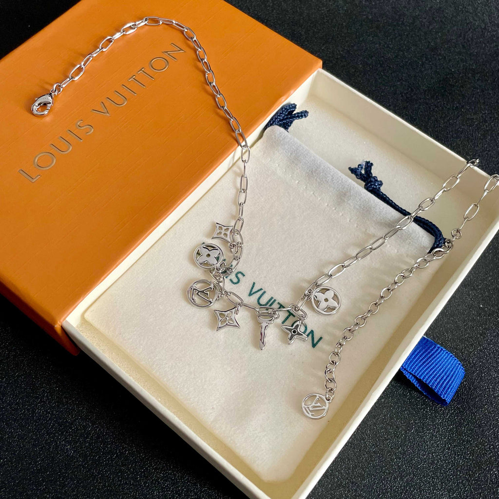 Louis Vuitton Silver-Tone Multi-Charm Necklace - album image 7