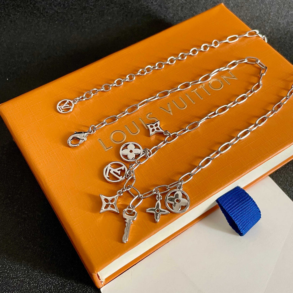 Louis Vuitton Silver-Tone Multi-Charm Necklace - album image 6
