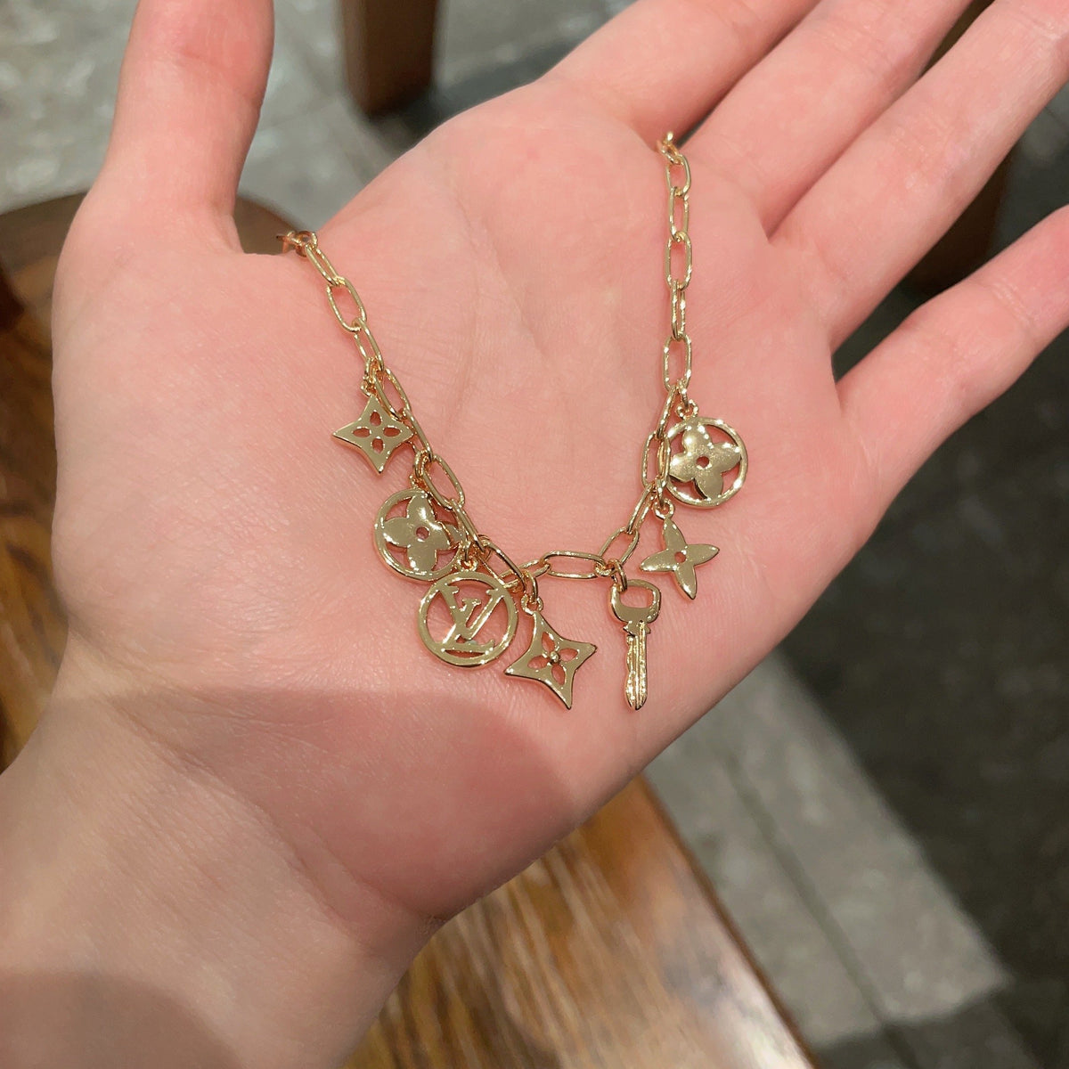 Louis Vuitton Gold-Tone Multi-Charm Necklace - album image 4