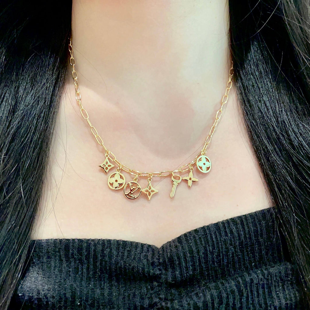 Louis Vuitton Gold-Tone Multi-Charm Necklace - album image 3