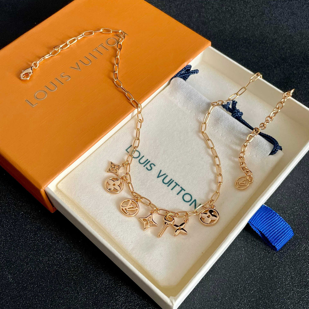 Louis Vuitton Gold-Tone Multi-Charm Necklace - album image 7