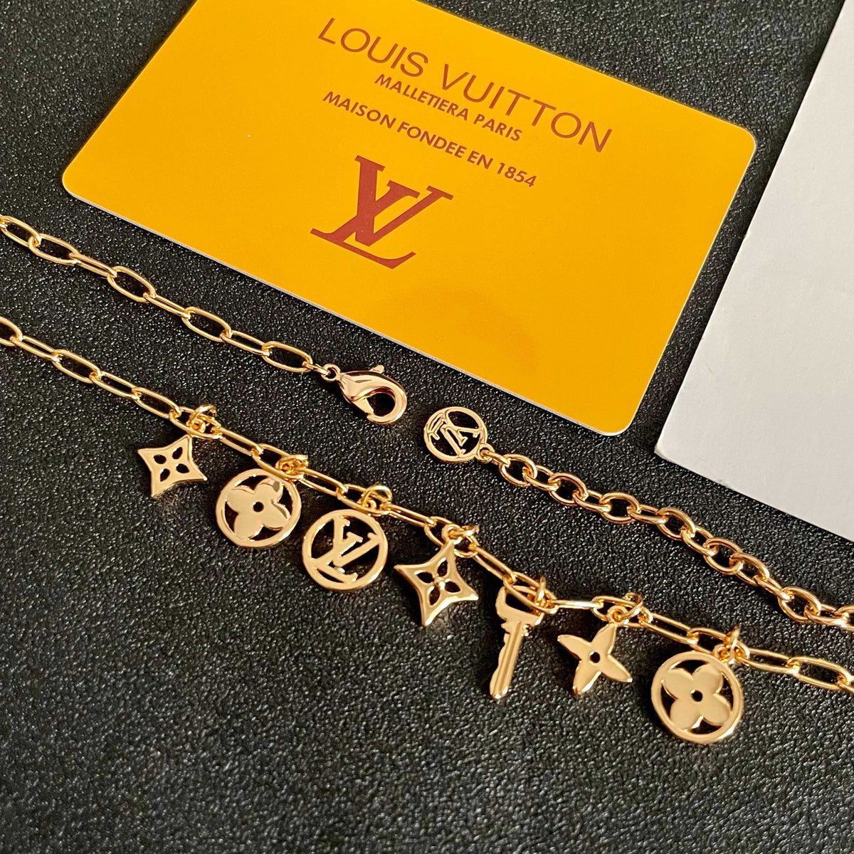 Louis Vuitton Gold-Tone Multi-Charm Necklace - album image 9