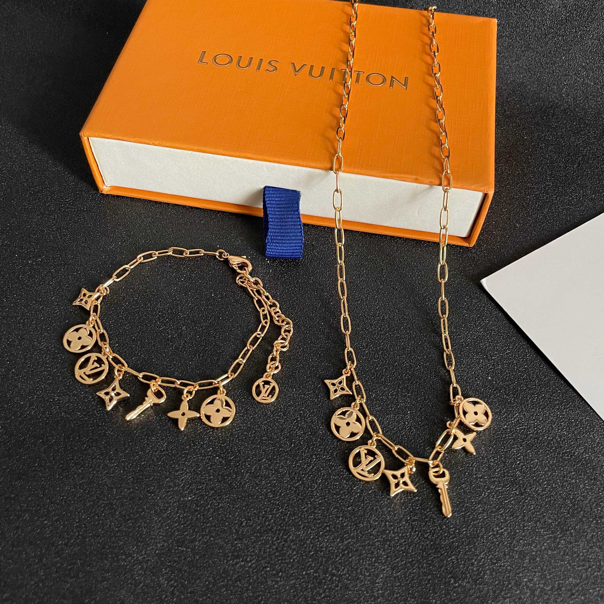 Louis Vuitton Gold-Tone Multi-Charm Necklace - album image 11