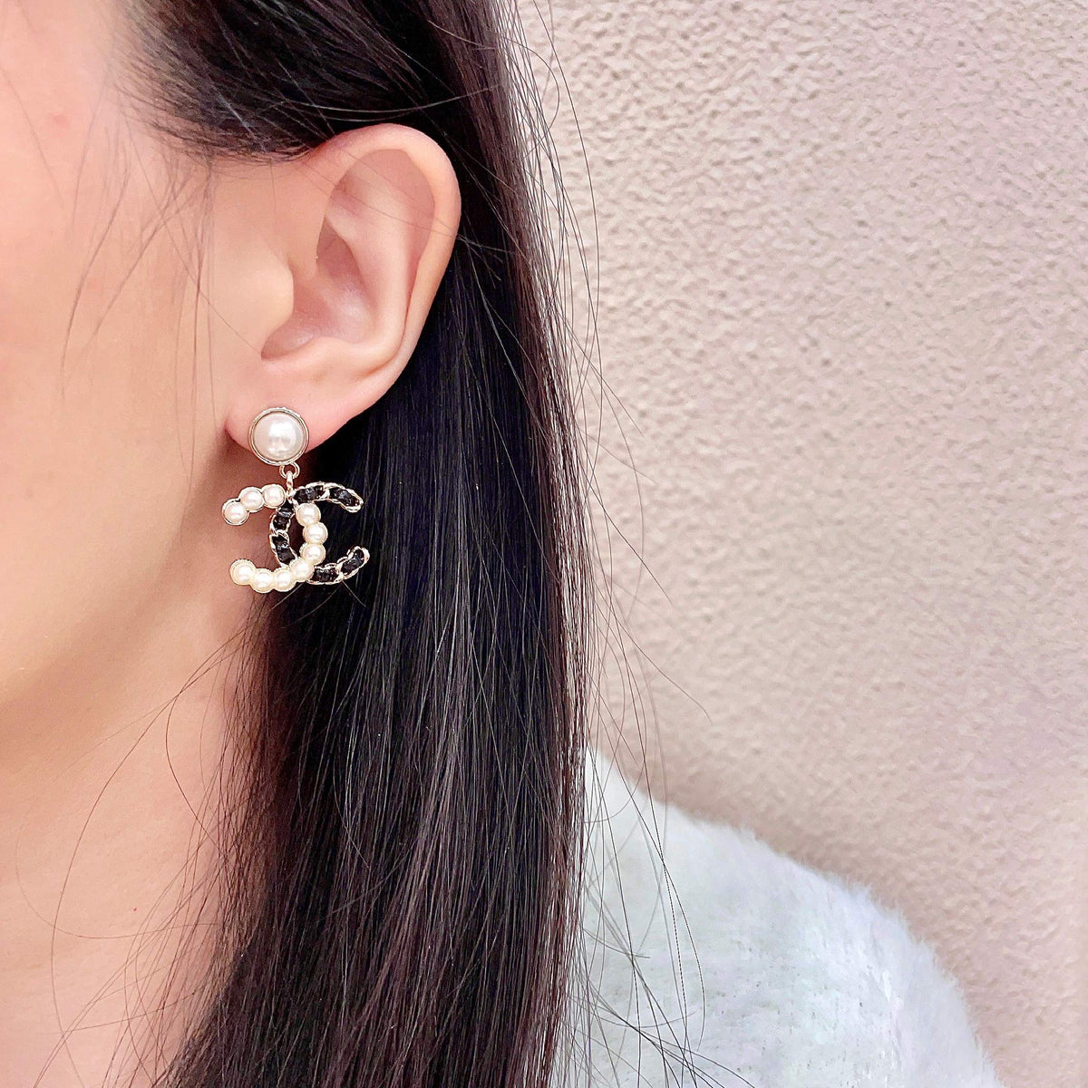Chanel Interlocking C Stud Earrings - album image 3