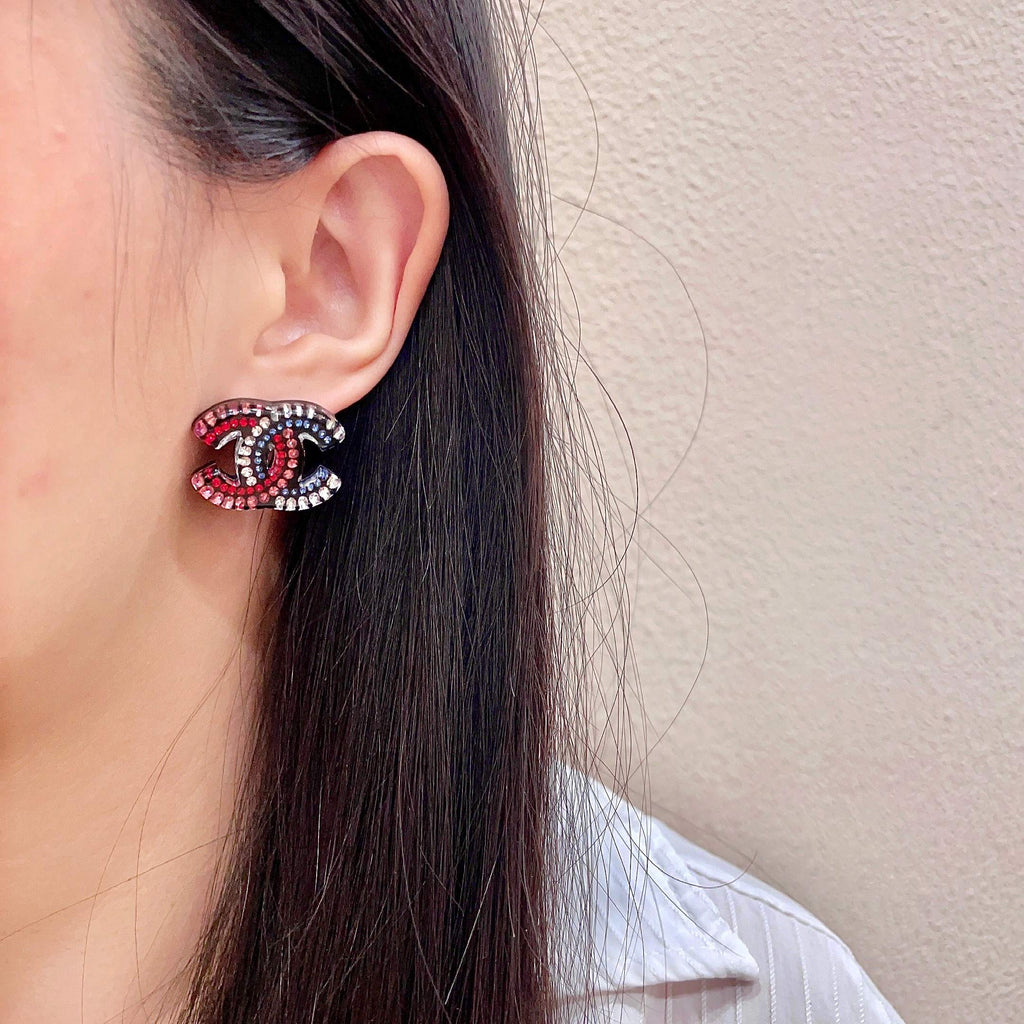 Chanel Interlocking C Stud Earrings - album image 3