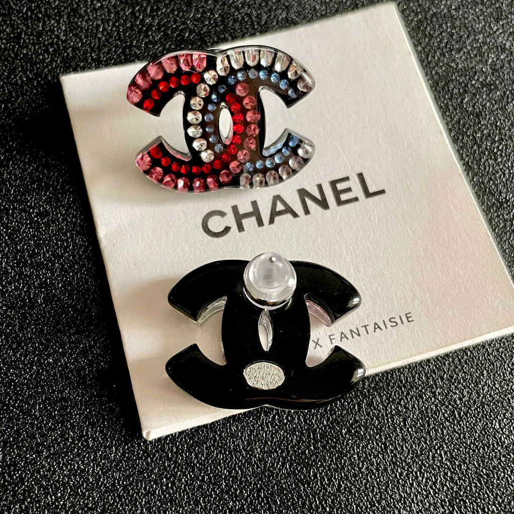 Chanel Interlocking C Stud Earrings - album image 7
