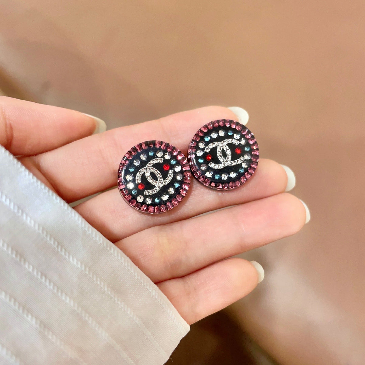 Chanel Interlocking C Stud Earrings - album image 4