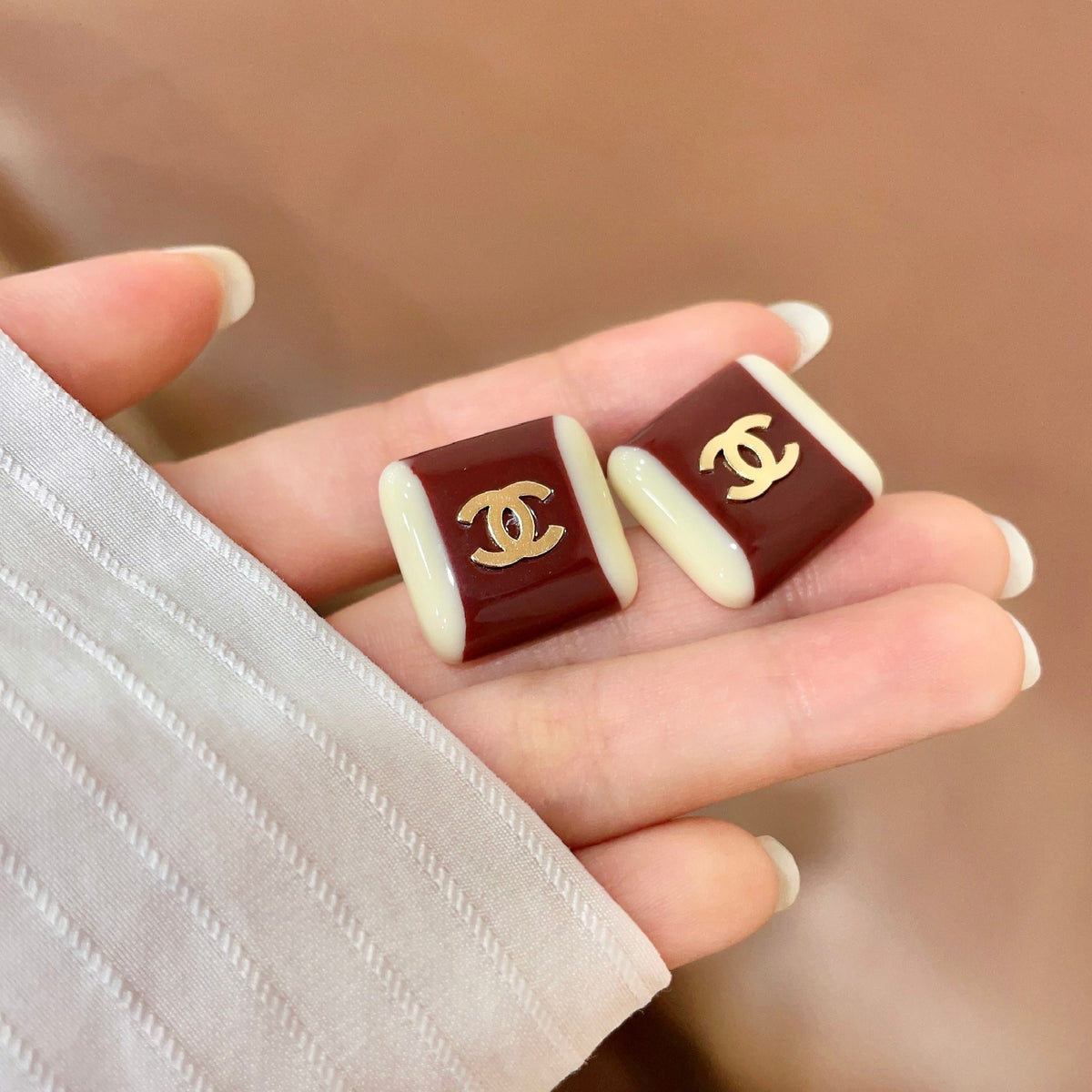 Chanel Interlocking C Stud Earrings - album image 4