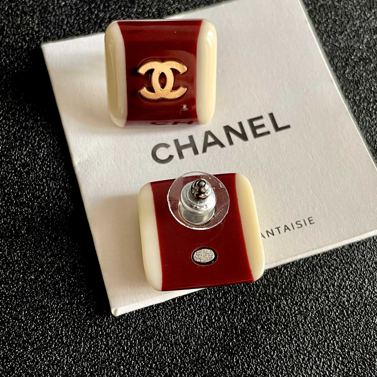 Chanel Interlocking C Stud Earrings - album image 7