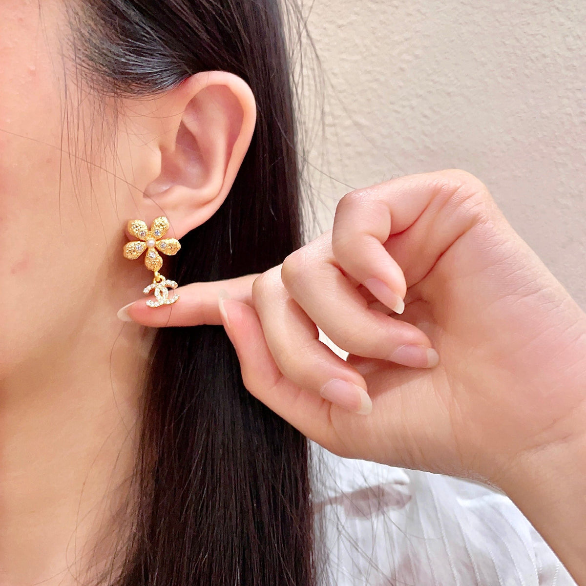 Chanel Interlocking C Stud Earrings - album image 2