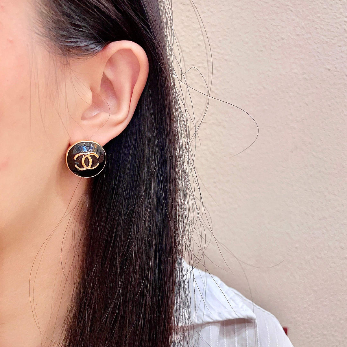 Chanel Interlocking C Stud Earrings - album image 3