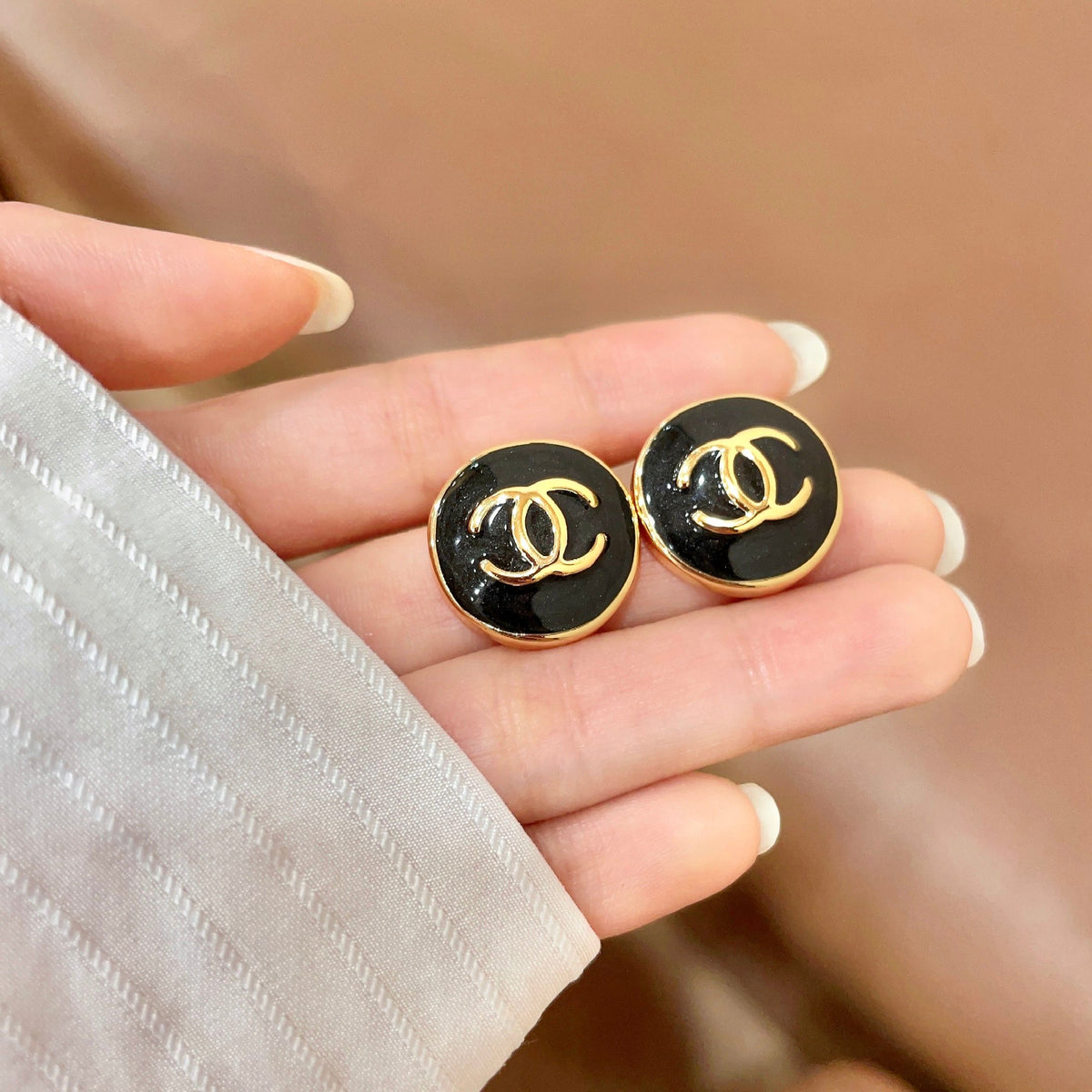 Chanel Interlocking C Stud Earrings - album image 4