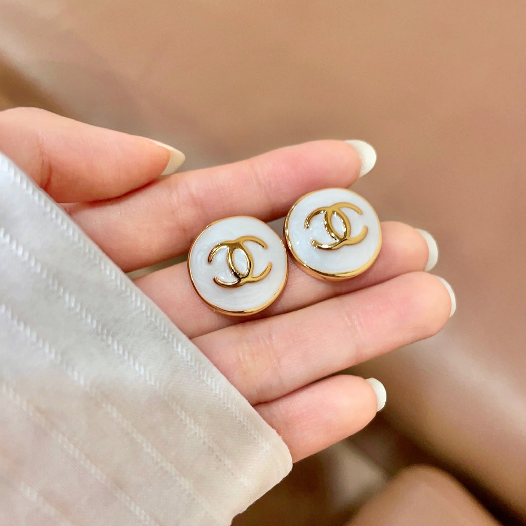 Chanel Interlocking C Stud Earrings - album image 4