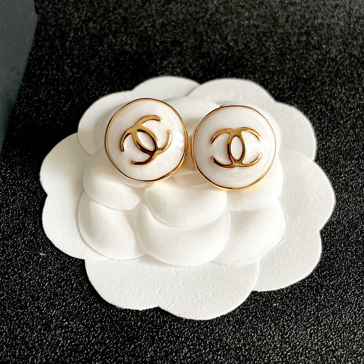 Chanel Interlocking C Stud Earrings - album image 8