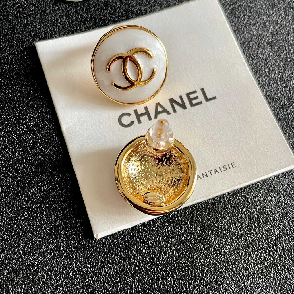 Chanel Interlocking C Stud Earrings - album image 7