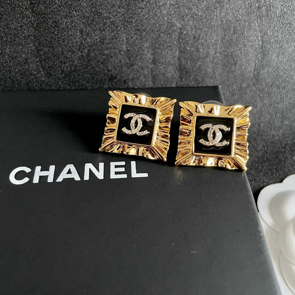 Chanel Interlocking C Stud Earrings - album image 9