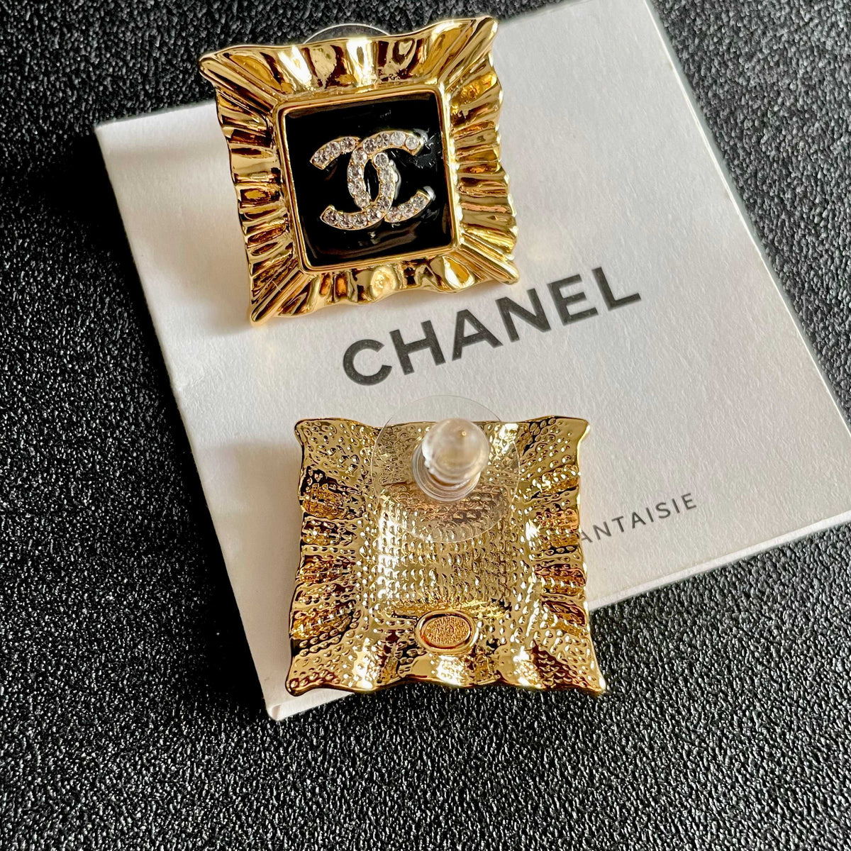 Chanel Interlocking C Stud Earrings - album image 7