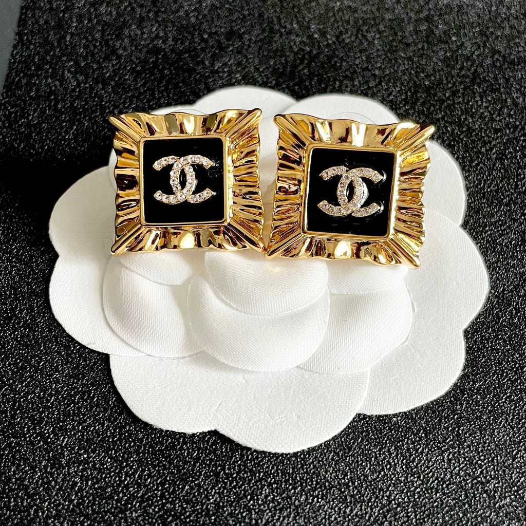 Chanel Interlocking C Stud Earrings - album image 8