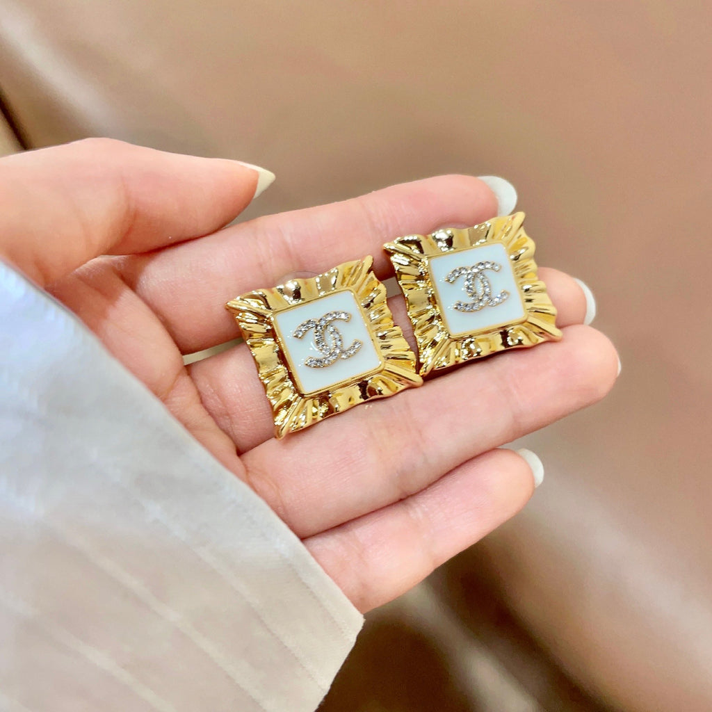 Chanel Interlocking C Stud Earrings - album image 4