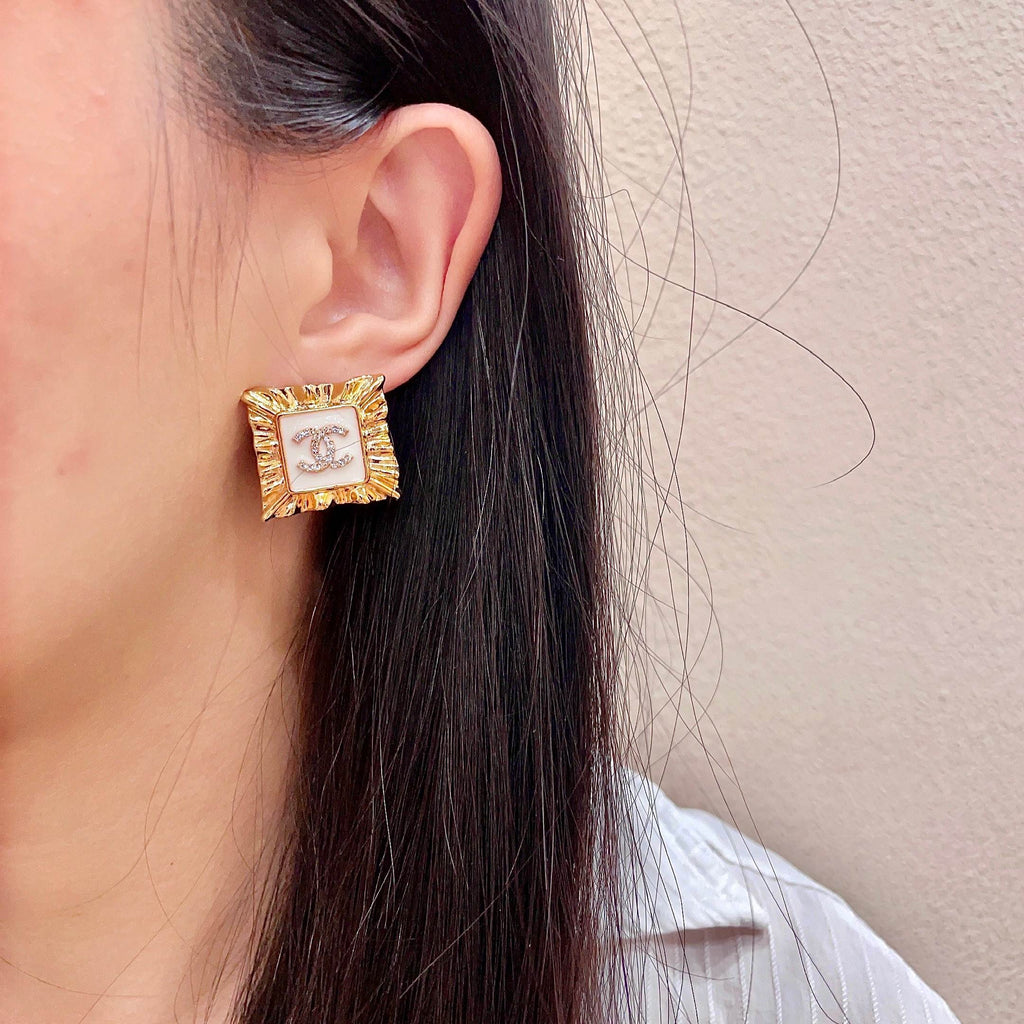 Chanel Interlocking C Stud Earrings - album image 3