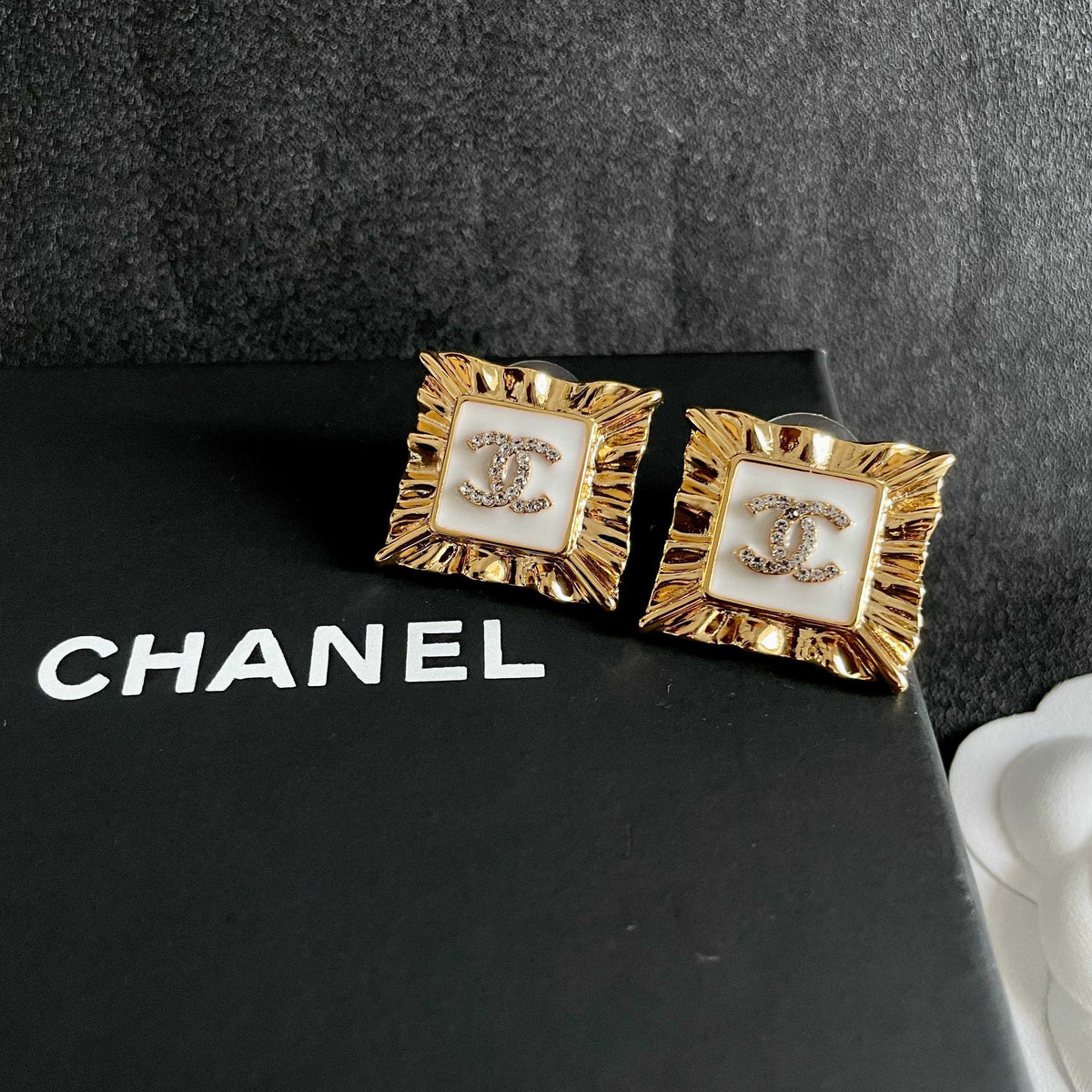 Chanel Interlocking C Stud Earrings - album image 9