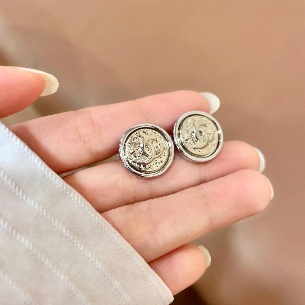 Chanel Interlocking C Stud Earrings - album image 4