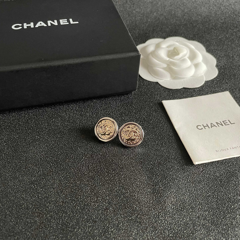 Chanel Interlocking C Stud Earrings - album image 6