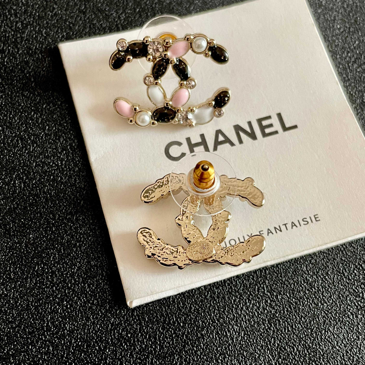 Chanel Interlocking C Stud Earrings - album image 7