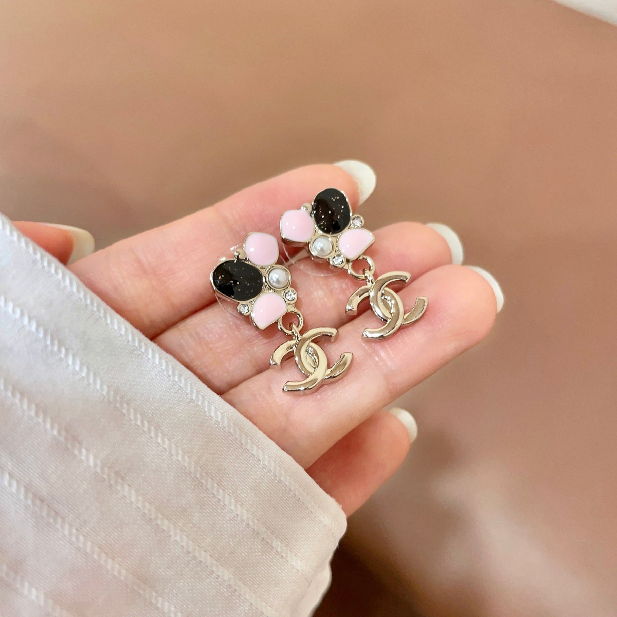 Chanel Interlocking C Stud Earrings - album image 4