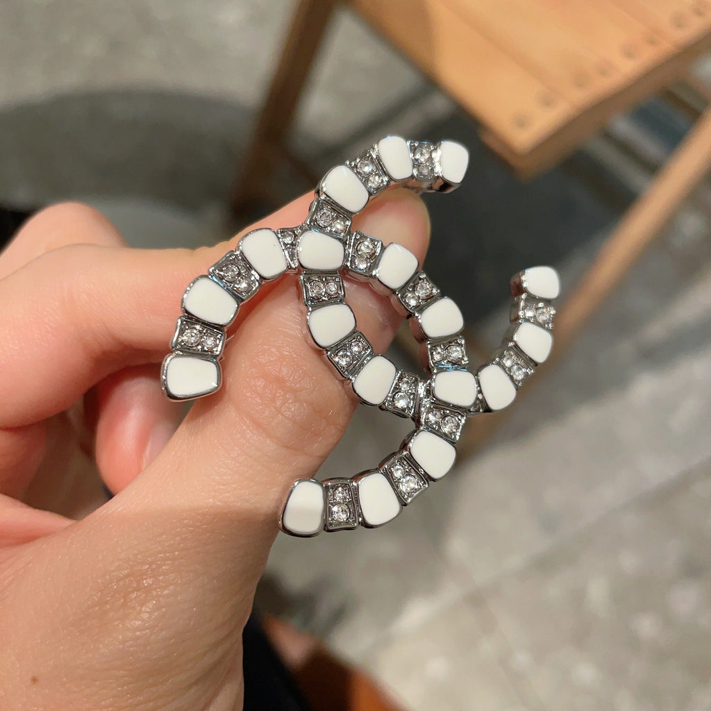 Chanel Silver-Tone Pearl CC Brooch - album image 3