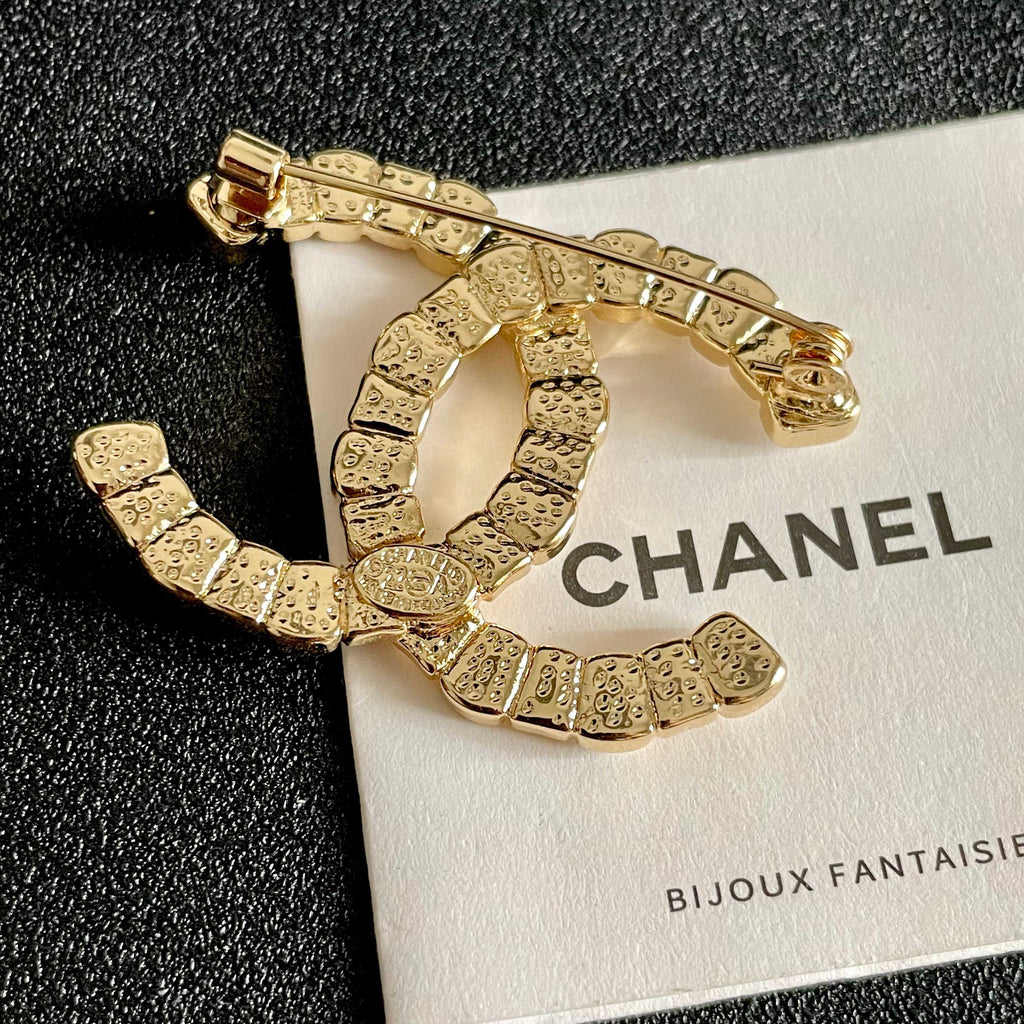 Chanel Gold-Tone Pearl CC Brooch - album image 7