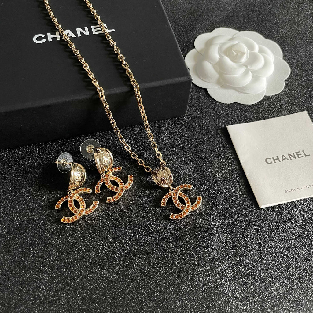 Chanel Interlocking C Crystal Accent Earrings - album image 10