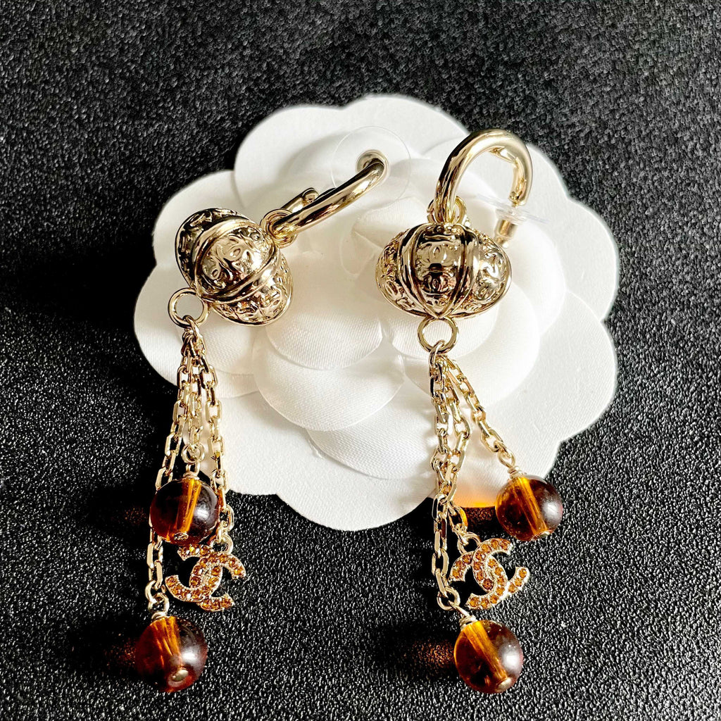 Chanel Interlocking C Crystal Accent Earrings - album image 8