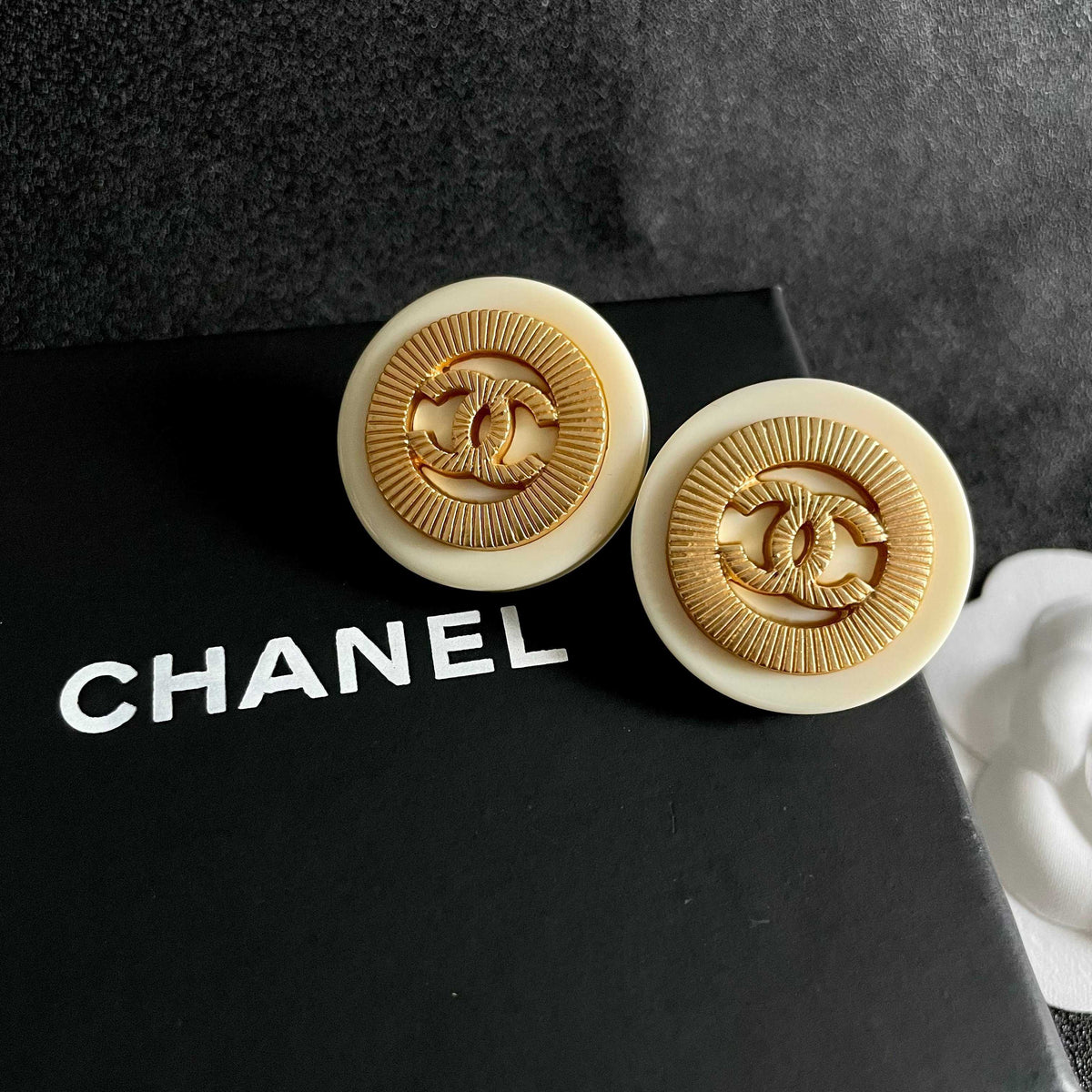 Chanel Interlocking C Stud Earrings - album image 9