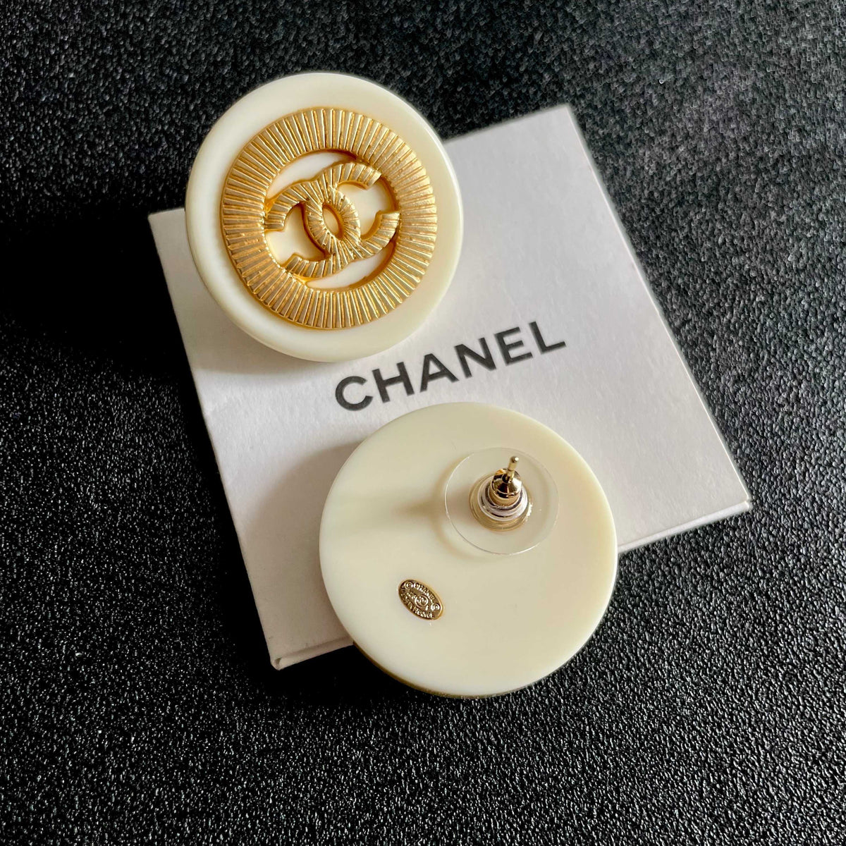 Chanel Interlocking C Stud Earrings - album image 7